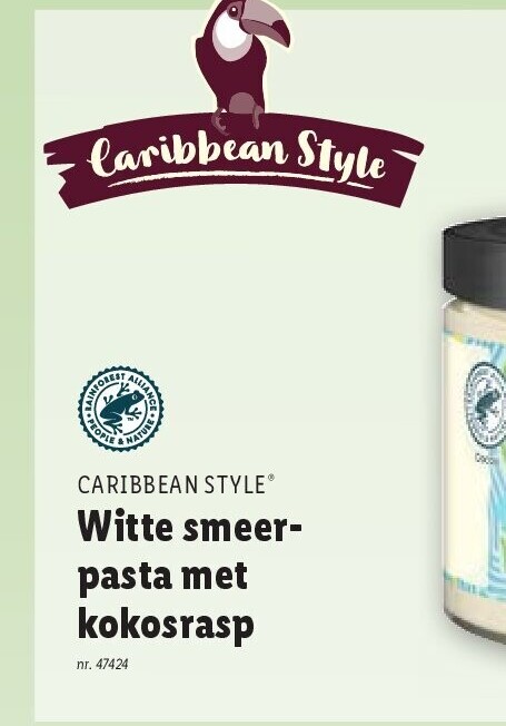Witte smeerpasta met kokosrasp