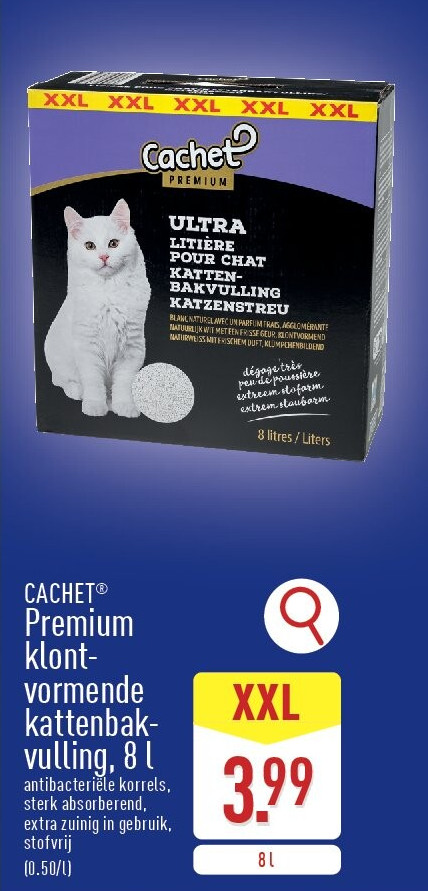 Premium klont­ vormende kattenbak­ vulling, 8l