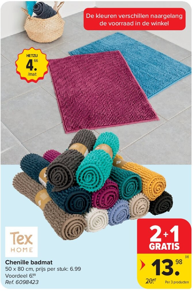 Chenille badmat