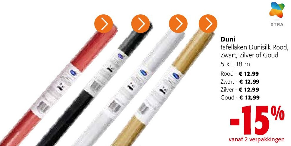 Duni tafellaken Dunisilk Rood