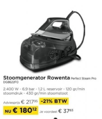 Stoomgenerator Rowenta Perfect Steam Pro DG8622F0