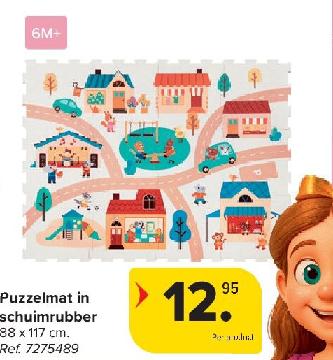 Puzzelmat in schuimrubber
