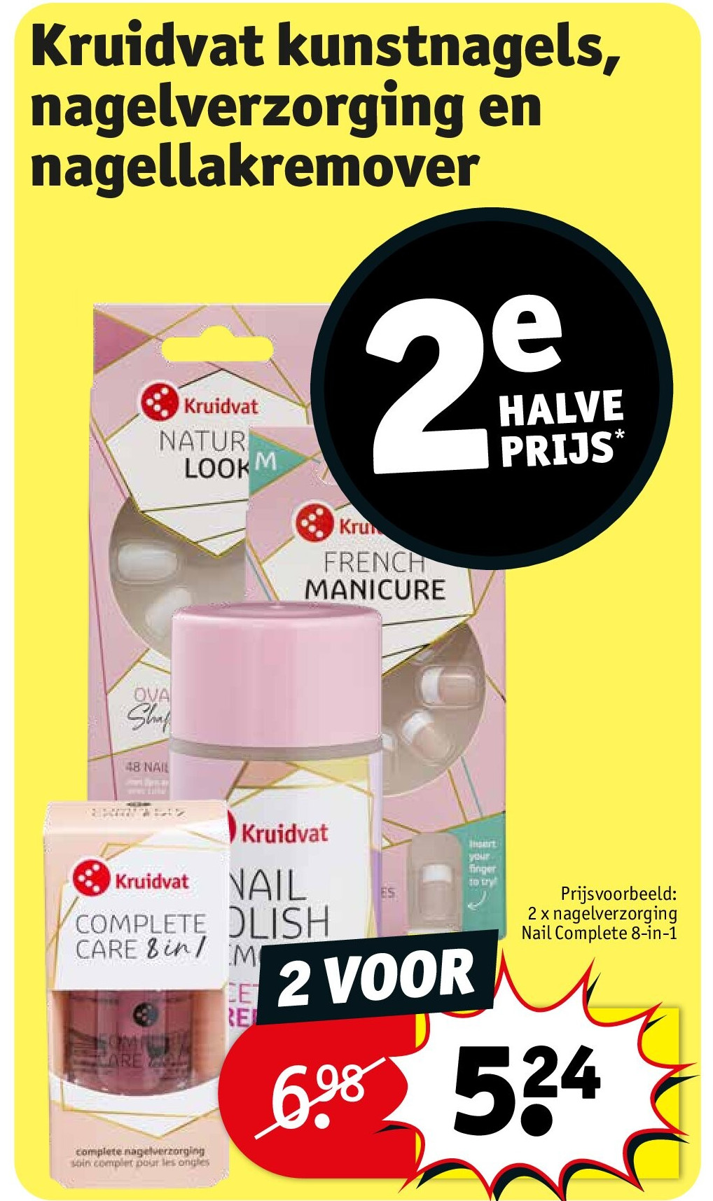 Kruidvat kunstnagels, nagelverzorging en nagellakremover