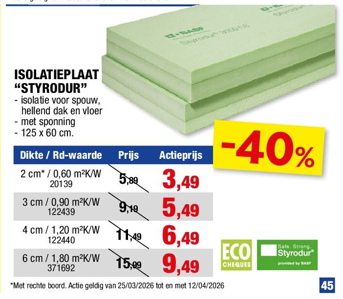 ISOLATIEPLAAT “STYRODUR”