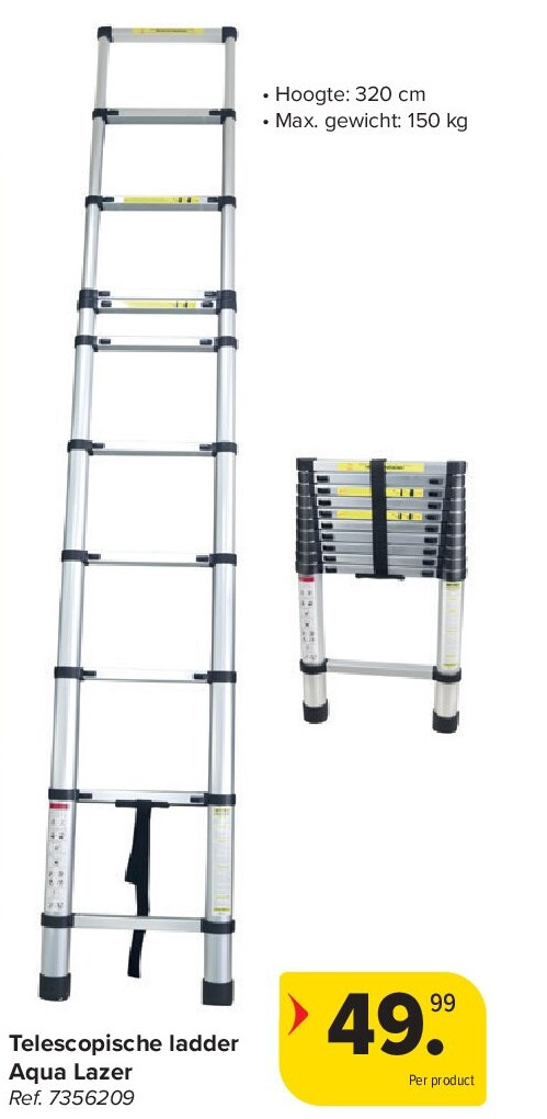 Telescopische ladder Aqua Lazer