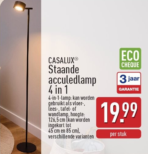Staande acculedlamp 4in 1