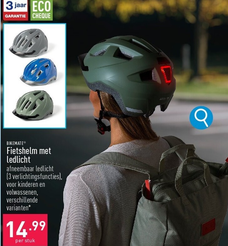 Fietshelm met ledlicht