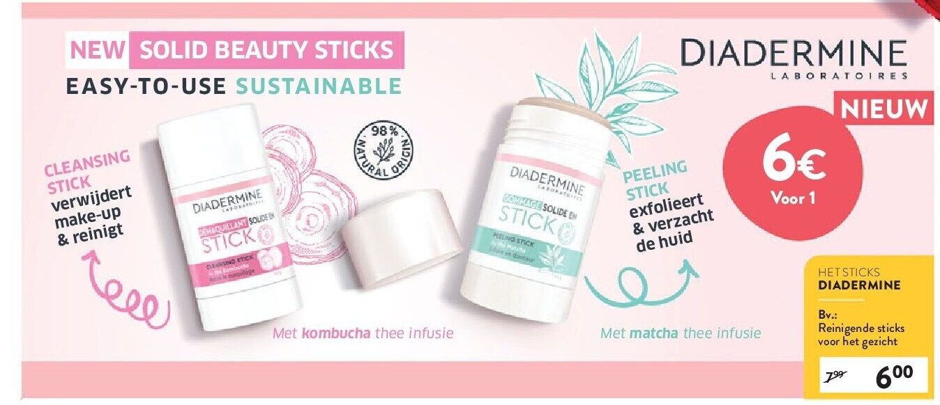 Reinigende sticks voor het gezicht