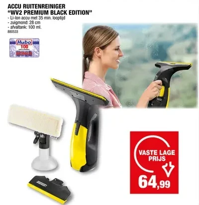 ACCU RUITENREINIGER "WV2 PREMIUM BLACK EDITION"