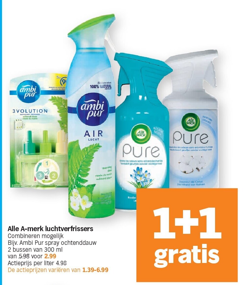 Alle A-merk luchtverfrissers