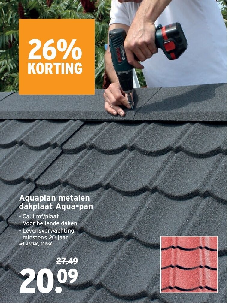 Aquaplan metalen dakplaat Aqua-pan