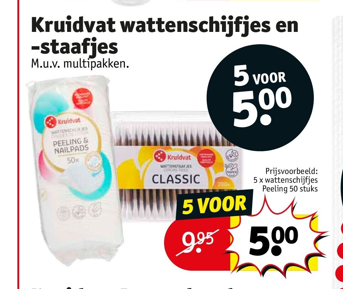 Kruidvat wattenschijfjes en -staafjes
