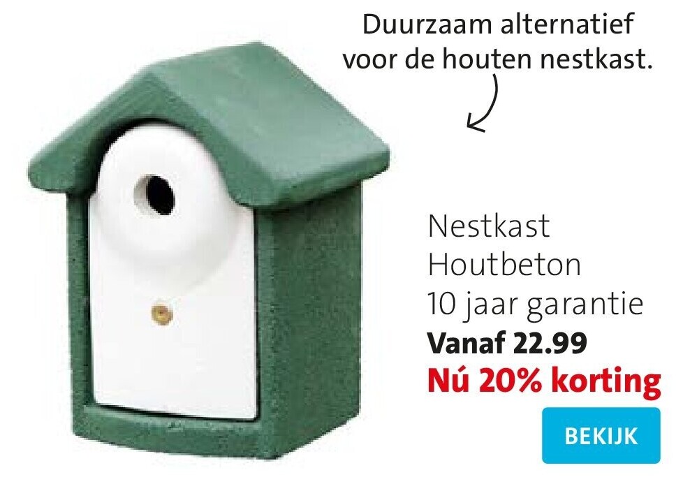 Nestkast Houtbeton 10 jaar garantie
