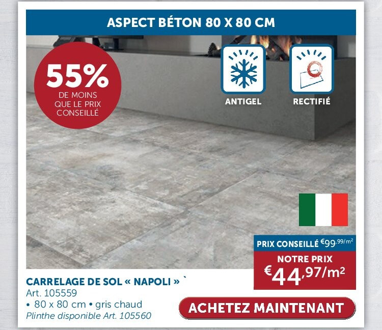 CARRELAGE DE SOL « NAPOLI » `