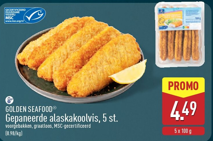 Gepaneerde alaskakoolvis, 5st