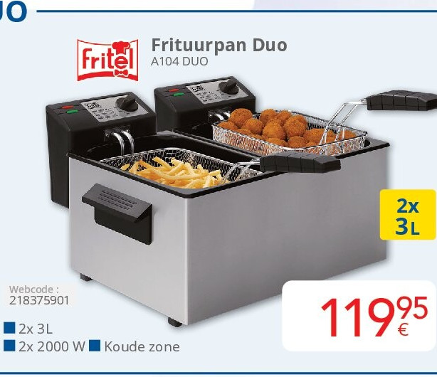 Frituurpan Duo A104 DUO
