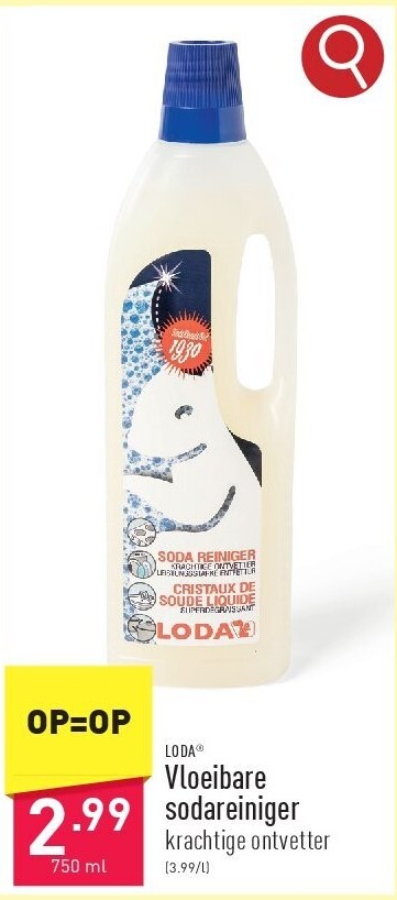 Vloeibare sodareiniger