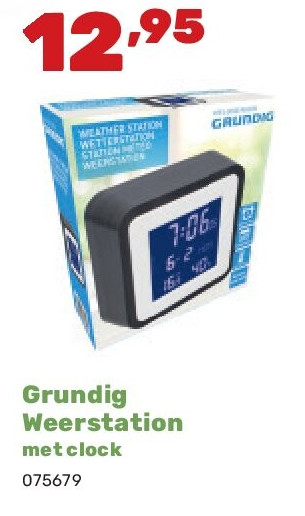 Grundig Weerstation met clock