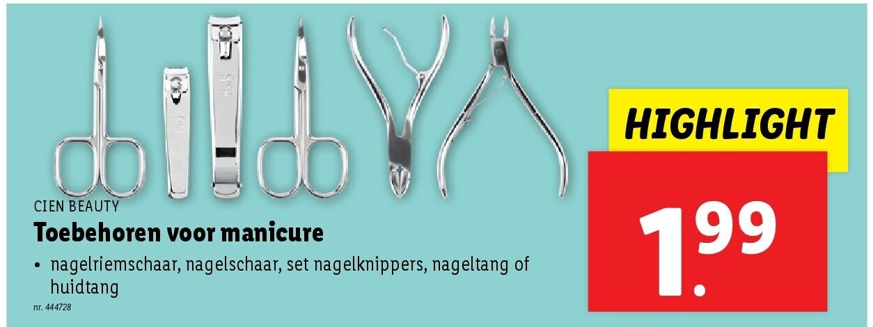 Toebehoren voor manicure