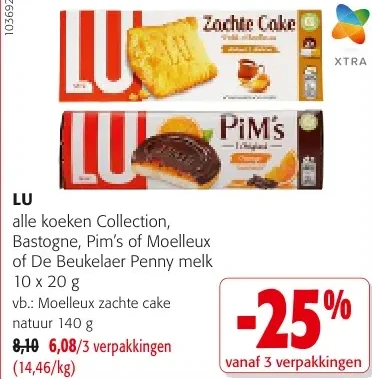LU Moelleux zachte cake natuur 140 g