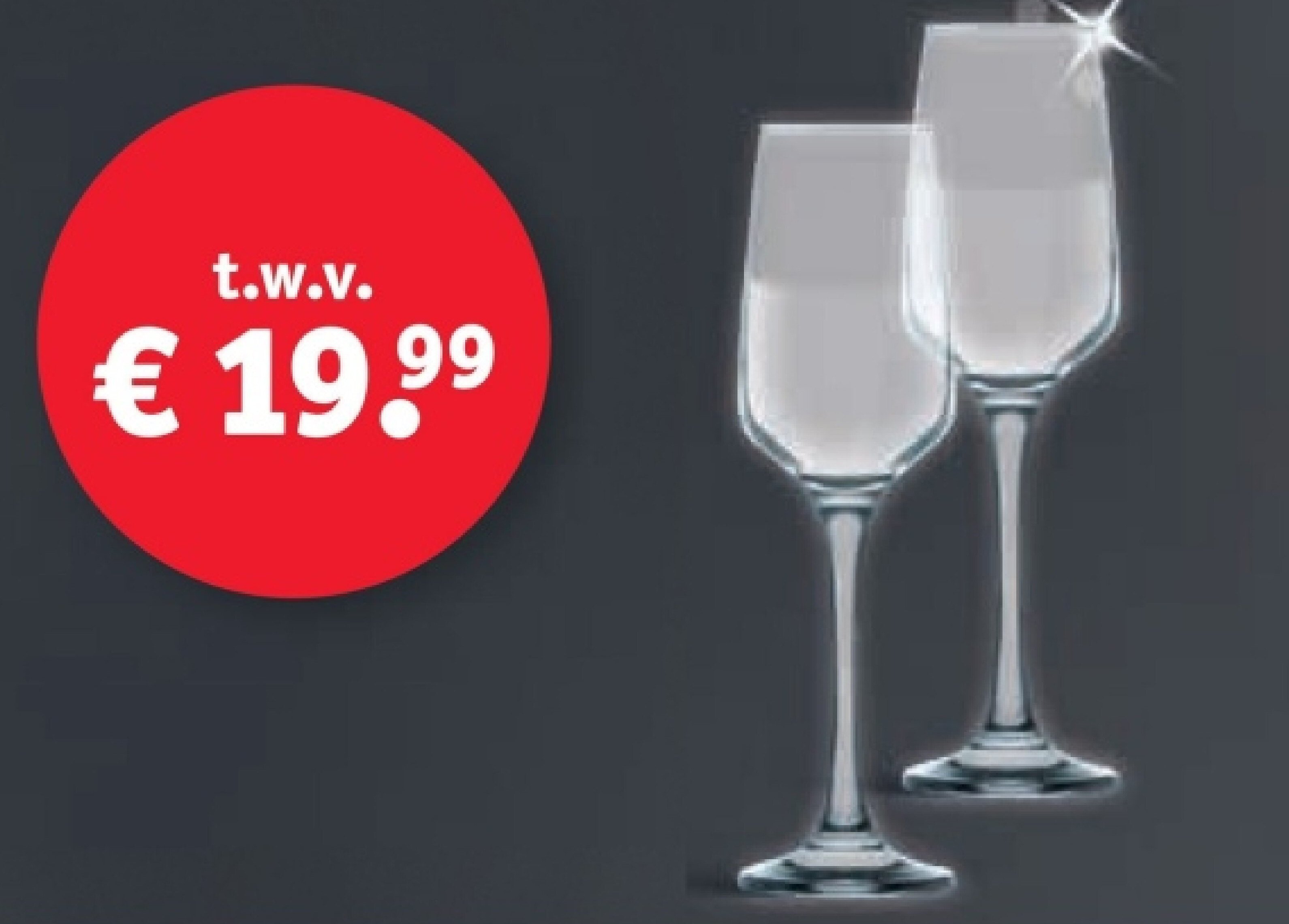 SET VAN 2 CHAMPAGNEGLAZEN