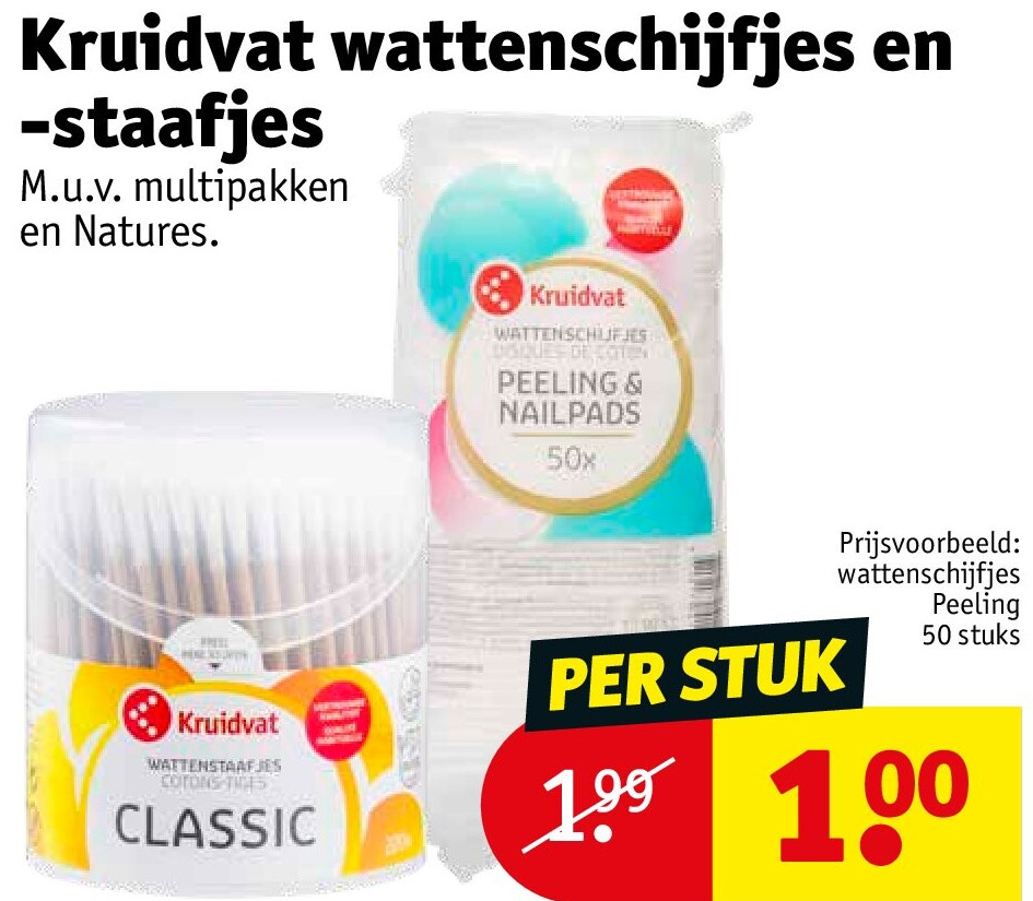 Kruidvat wattenschijfjes en -staafjes