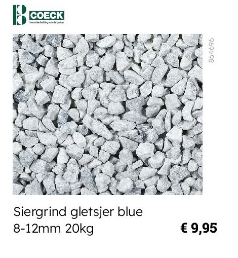 Siergrind gletsjer blue 8-12mm 20kg