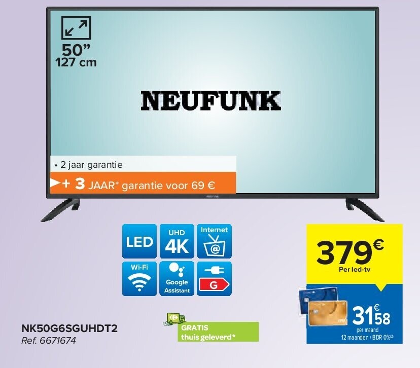 NEUFUNK 4K UHD LED TV NK50G6SGUHDT2 50"