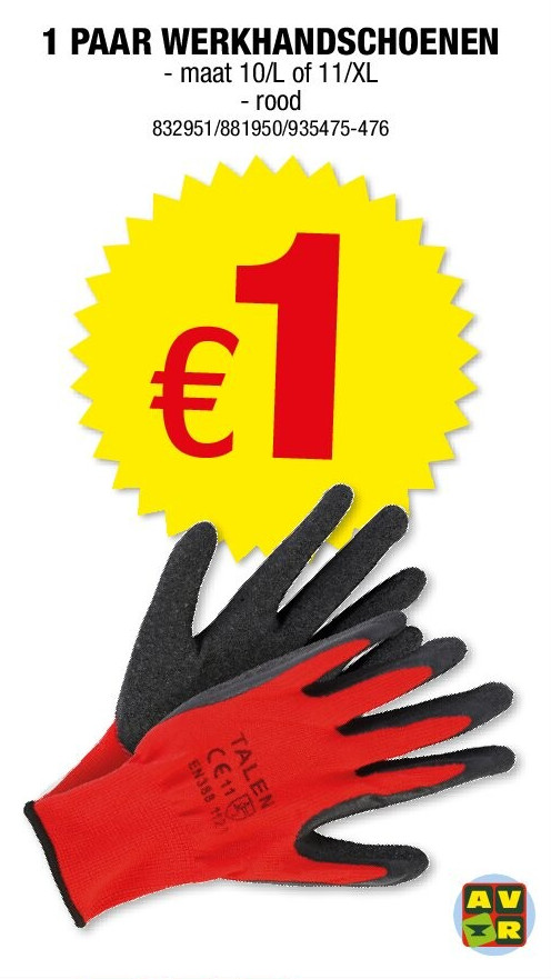 1 PAAR WERKHANDSCHOENEN