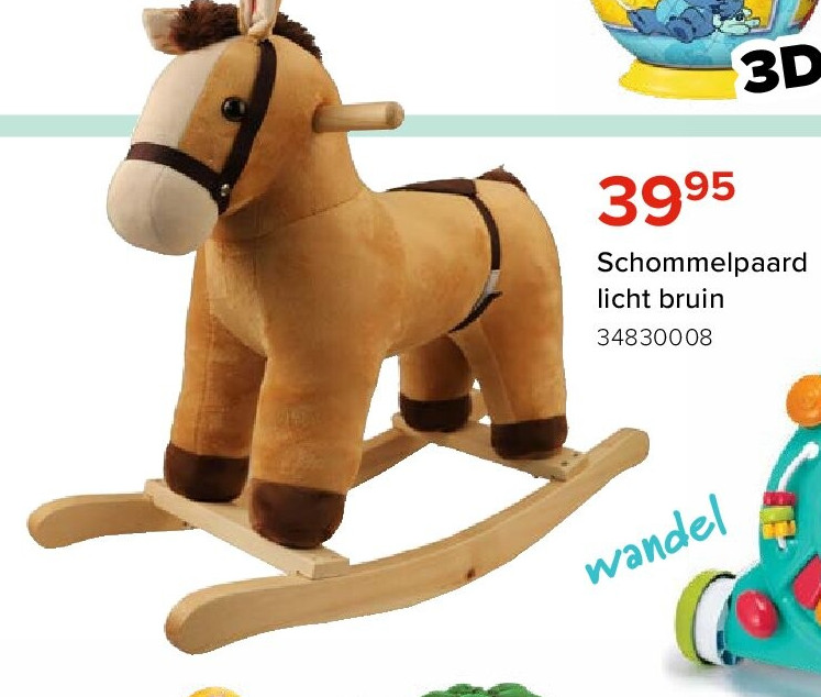 Schommelpaard licht bruin