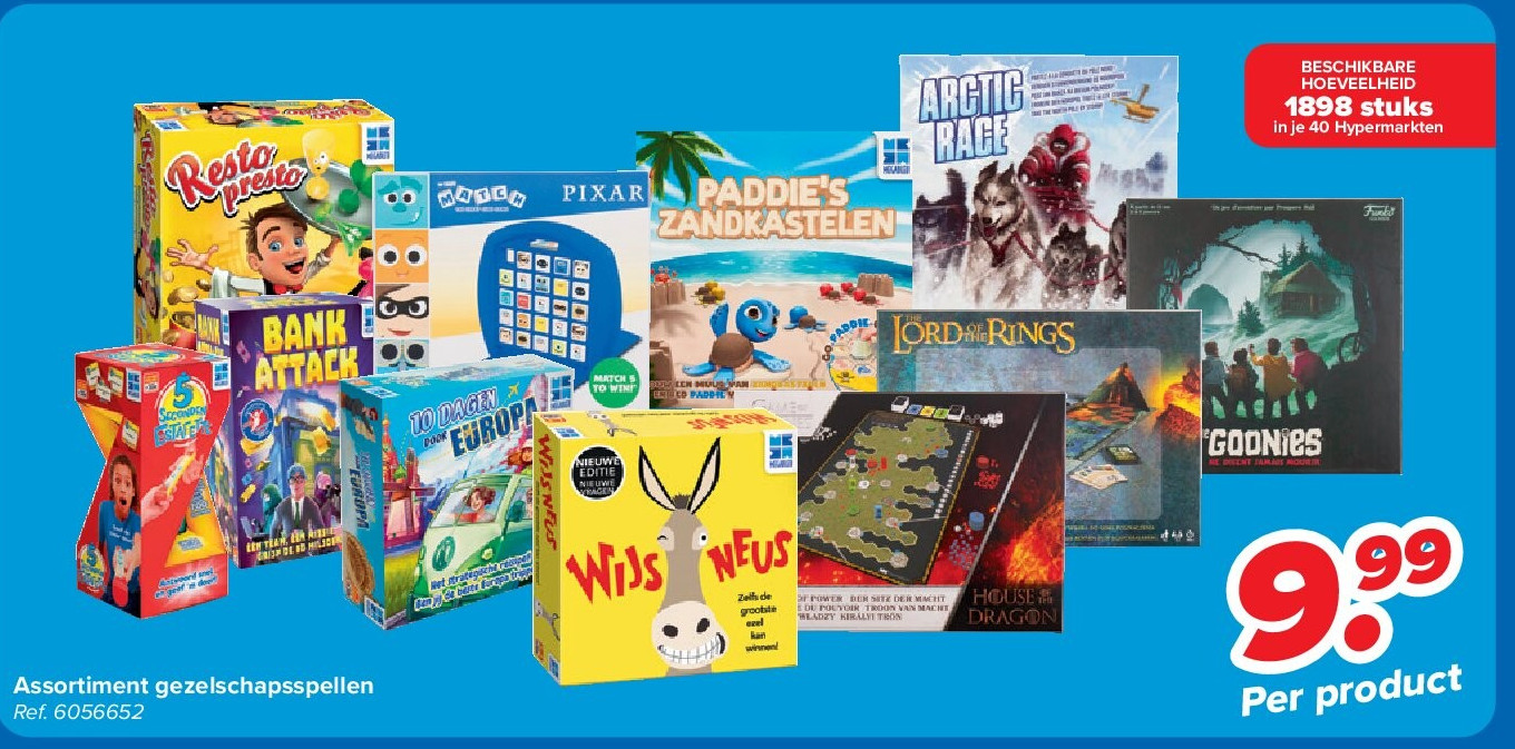 Assortiment gezelschapsspellen