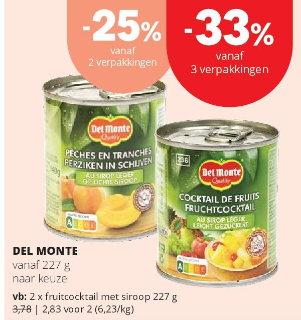 DEL MONTE vanaf 227 g