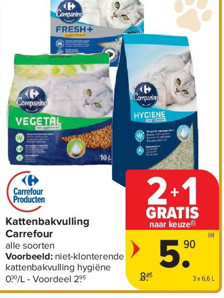 Kattenbakvulling Carrefour