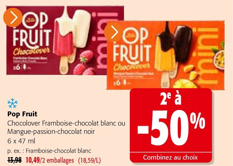 Pop Fruit Framboise-chocolat blanc