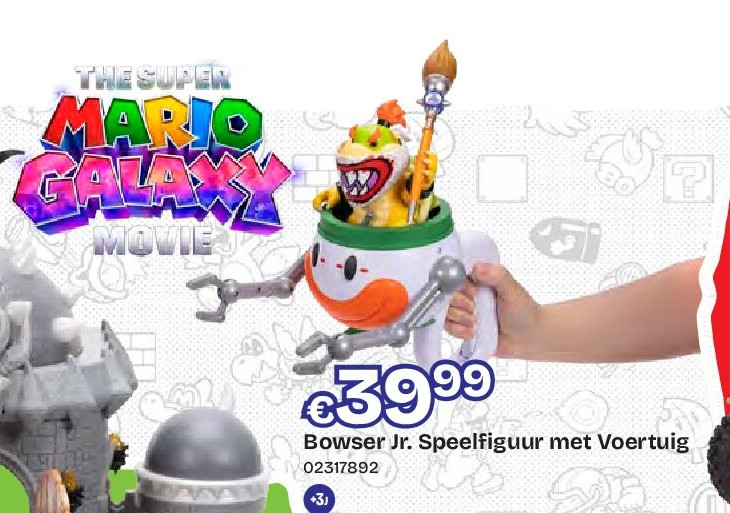 Bowser Jr. Speelfiguur met Voertuig
