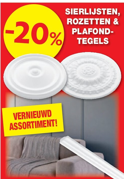SIERLIJSTEN, ROZETTEN & PLAFONDTEGELS