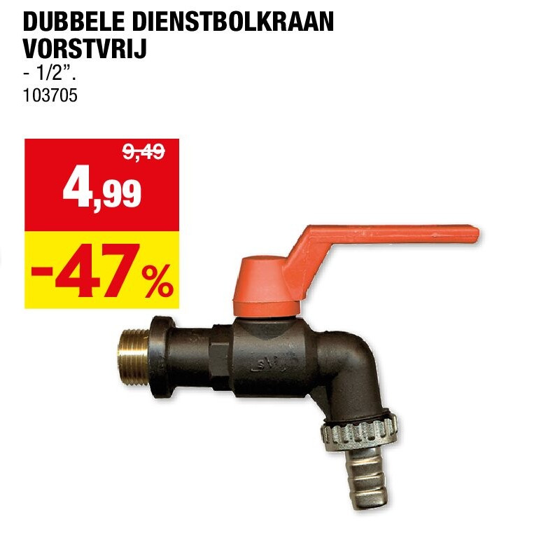 DUBBELE DIENSTBOLKRAAN VORSTVRIJ