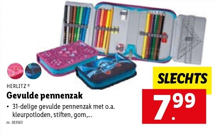 Gevulde pennenzak