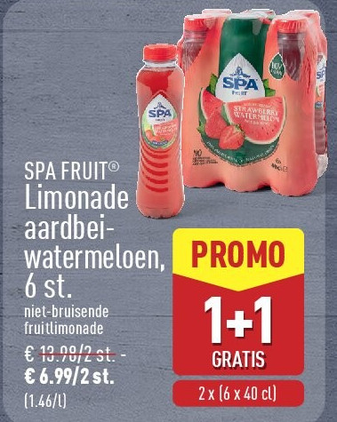 Limonade aardbeiwatermeloen, 6st.