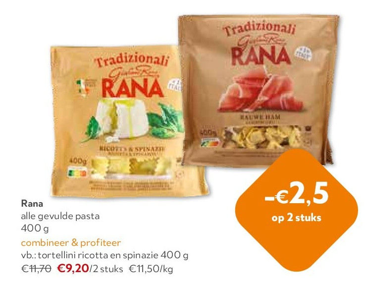 Rana tortellini ricotta en spinazie 400 g