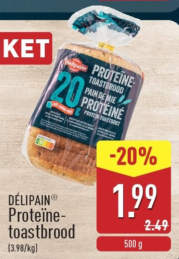 Proteïne­ toastbrood