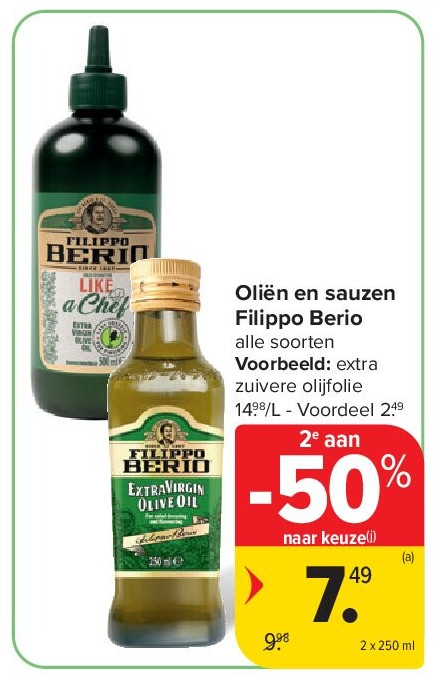 Oliën en sauzen Filippo Berio
