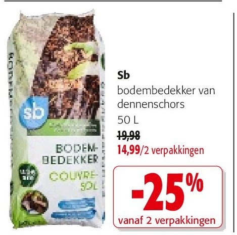 Sb bodembedekker van dennenschors 50 L