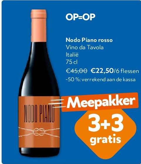 Nodo Piano rosso Vino da Tavola Italië 75 cl