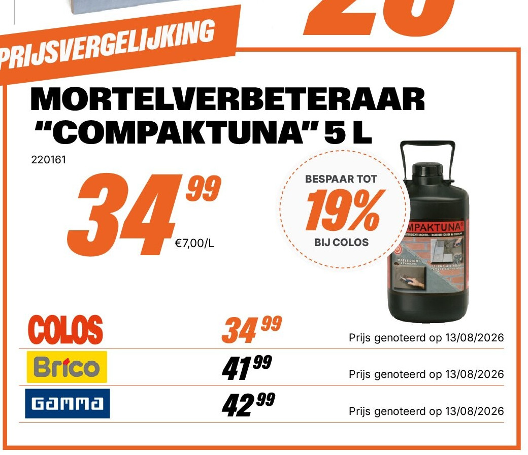 MORTELVERBETERAAR “COMPAKTUNA” 5 L