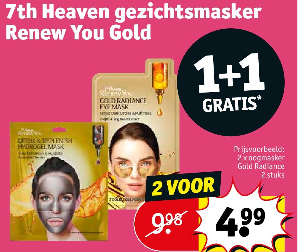 7th Heaven gezichtsmasker Renew You Gold