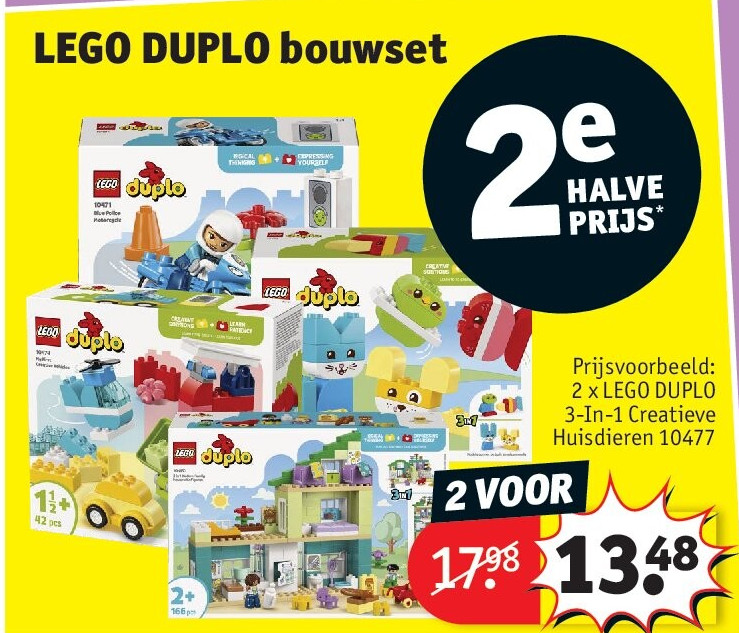 2 x LEGO DUPLO 3-In-1 Creatieve Huisdieren 10477