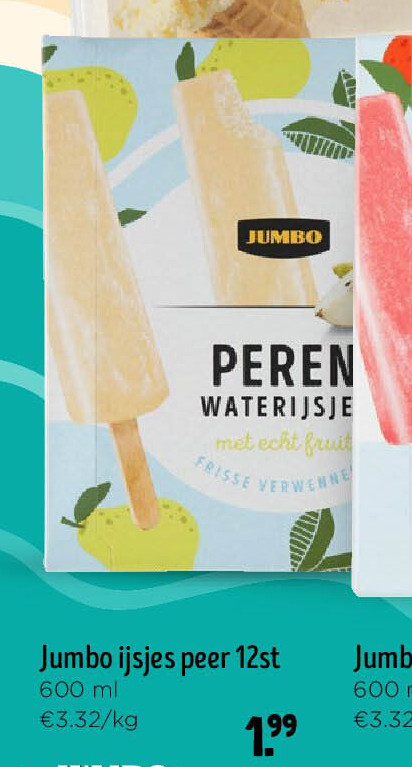 Jumbo ijsjes peer 12st 600 ml