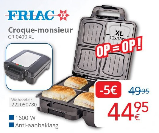 Friac Croque-monsieur CR-0400 XL