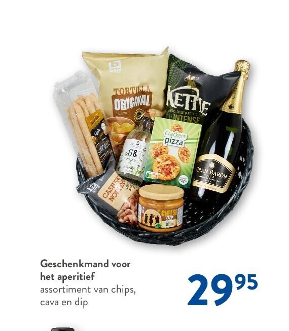 Geschenkmand voor het aperitief